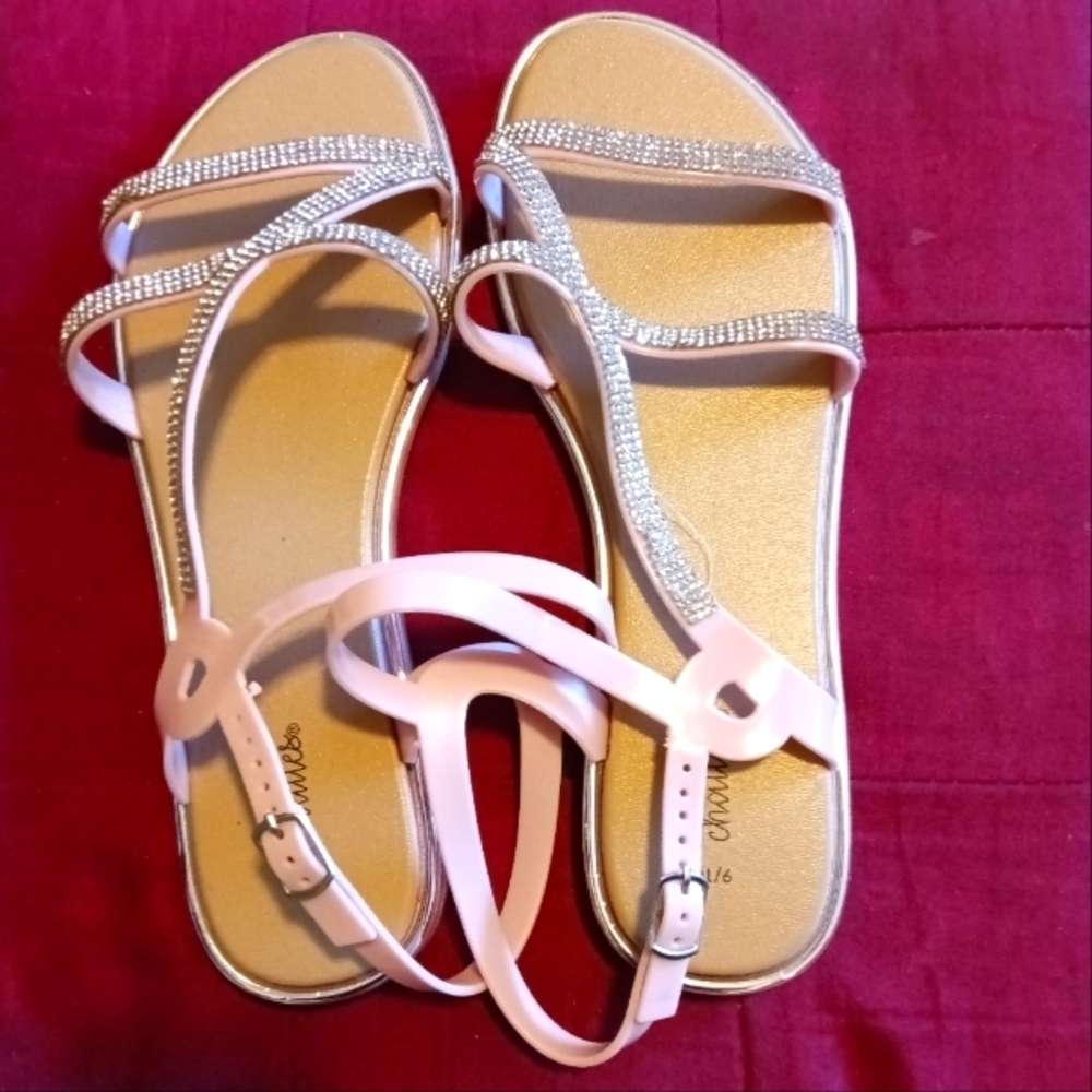 NEW Chattie's Cushioned Insole Sandals - Lt. Pink